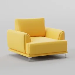 1 person sweep fabric sofa yellow