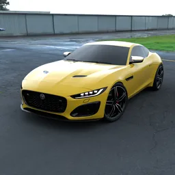 Jaguar F Type R Coupe(Rigged)