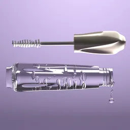 Gel mascara liquid dripping shot