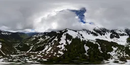 Cloudy Day in Mountains