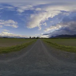 Cloudy Sunset Country Farmland