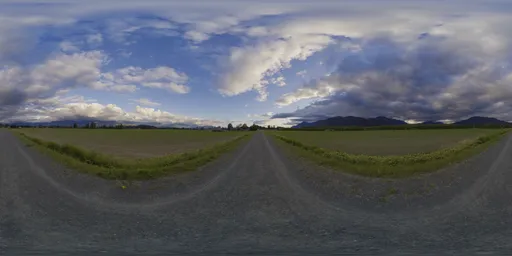 Cloudy Sunset Country Farmland