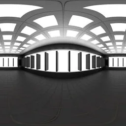 Futuristic Grid Hall HDRI