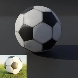 "3D model of an old and new soccer/football ball for Blender 3D. Includes adjustable dirt for customization. Soft shadowing and visible paint layers for realistic rendering."