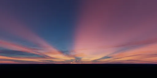 Streaks of pink and blue in a vibrant twilight sky ideal for realistic scene lighting.