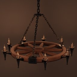 Medieval chandelier with candles