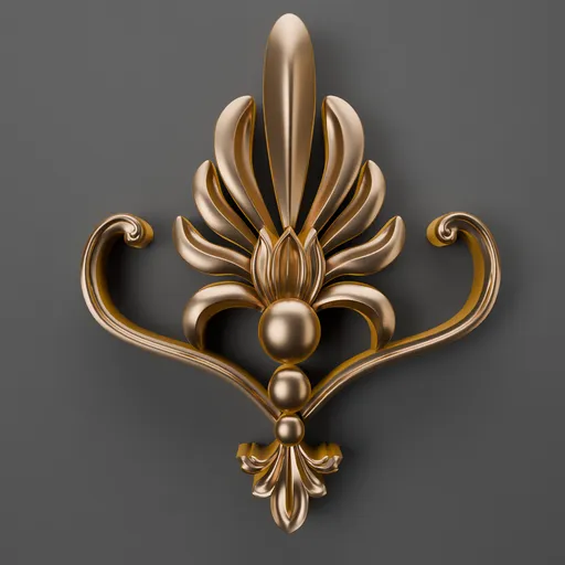 Detailed 3D ornamental model showcasing intricate design for Blender software, ideal for scene enhancement.