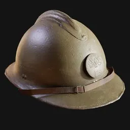 French WW2 Adrian Helmet Green