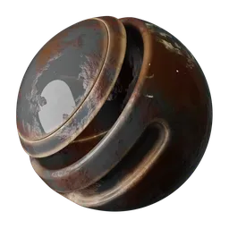 Abstract rusty glossy iron