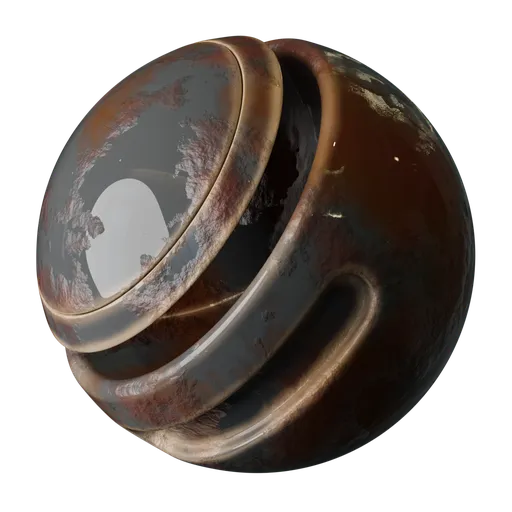 Abstract rusty glossy iron