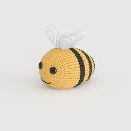 Knitted Bee Toy for Kids