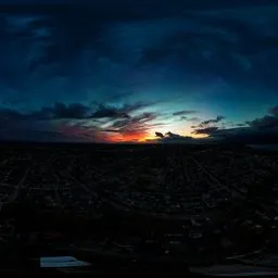 Aerial Dramatic Sunset