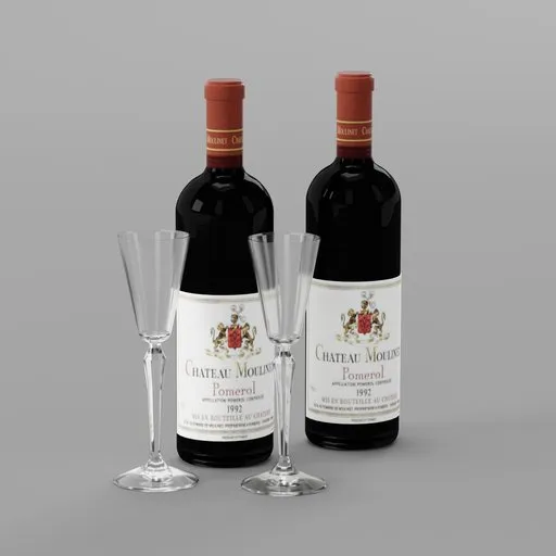 Wine Bottle and Glass Set