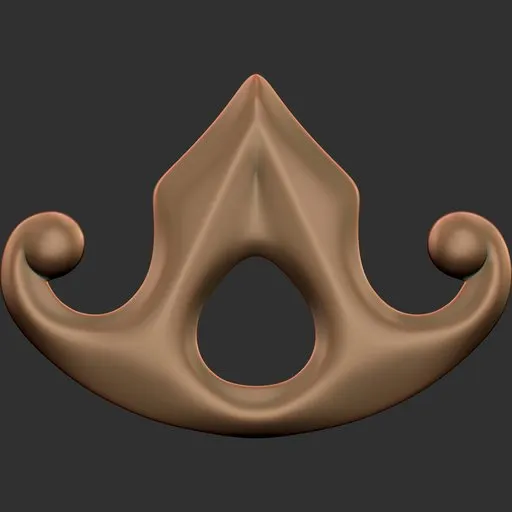 Decorative 3D sculpting brush imprint for Blender, ER Ornament Brush 31, ideal for detailed model enhancements.