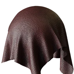 Burgundy Pebbled Leather