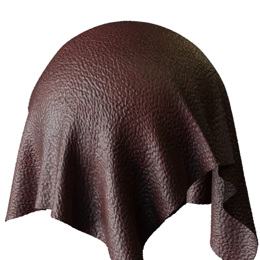 Burgundy Pebbled Leather