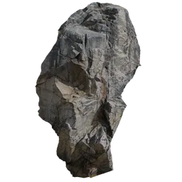 Highly detailed 3D scanned model of a rocky cliff suitable for Blender rendering and virtual environments.