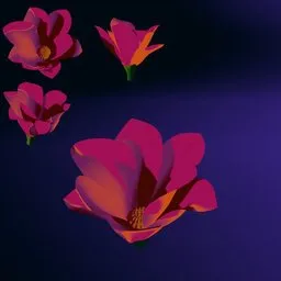 Toon styled flower head