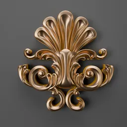 Detailed 3D ornamental model for classic design enhancement in Blender, showcasing intricate craftsmanship and style.