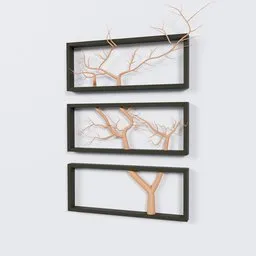 Minimalist Tree Branch Wall Art Set