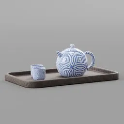 Chinese Tea Pot With Tray