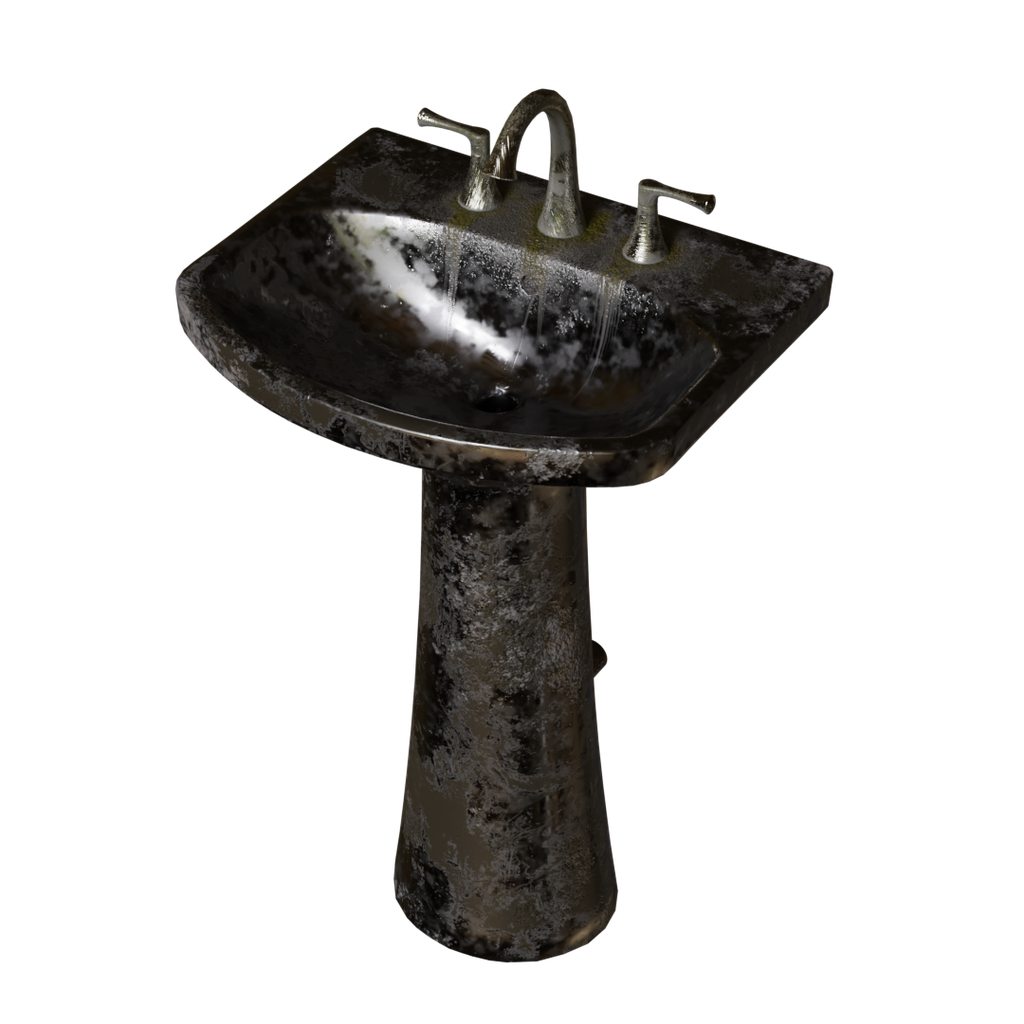 Rusted Pedestal Sink Bathroom Furniture Sets models BlenderKit