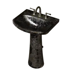 Rusted Pedestal Sink