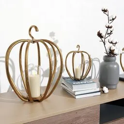 Pumpkin Candleholder Decor