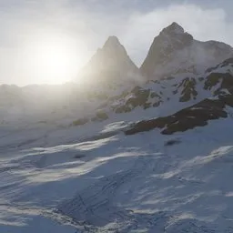 Winter Glacier Mountain Peaks