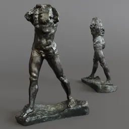 Highly detailed 3D render of a humanoid figure in a walking pose, optimized for Blender rendering and CGI projects.