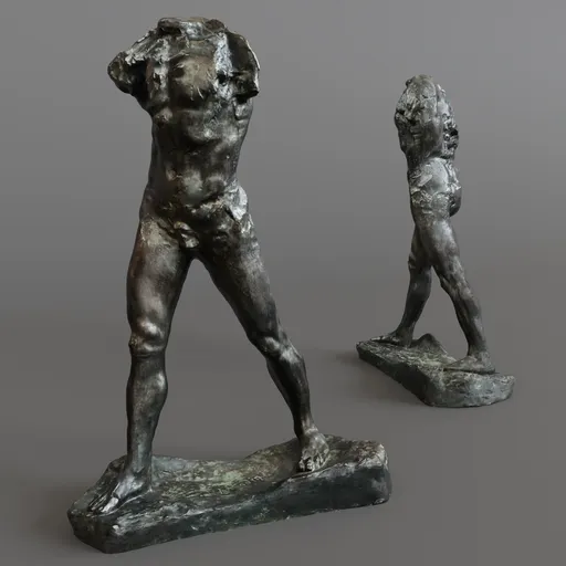 Highly detailed 3D render of a humanoid figure in a walking pose, optimized for Blender rendering and CGI projects.