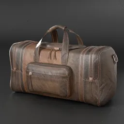 High-quality leather and metal 3D modeled briefcase, suitable for gaming, Archviz, and Blender 3D projects.