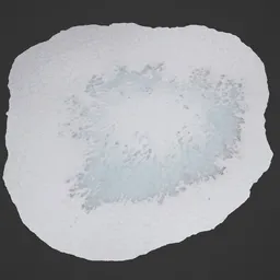 High-resolution 3D model of melting ice patch for Blender renders, environmental design asset.
