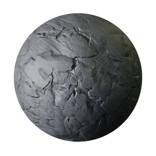 High-quality PBR slate stone texture for 3D modeling, featuring detailed, seamless surface perfect for rendering in Blender and other platforms.