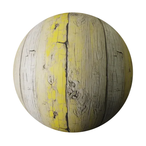 Weathered Yellow Painted Wood