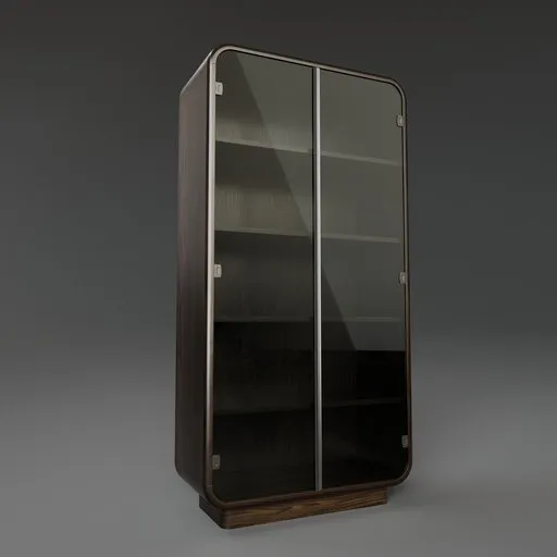 Rounded Glass Display Cabinet