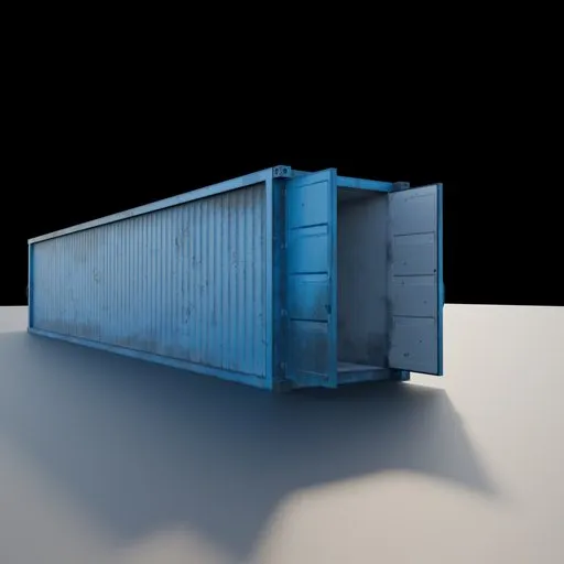 Blue Open Container