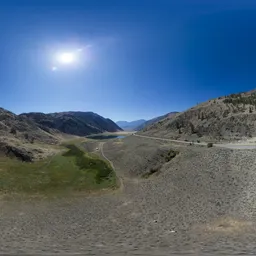 Aerial Desert Mountain Valley Sunny