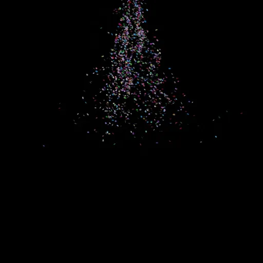 Confetti falling from above