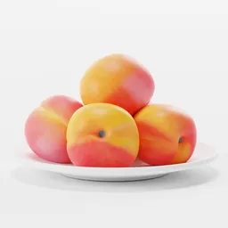 Apricot fruits on dish