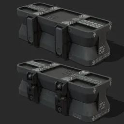Scifi Storage Case Gun Metal