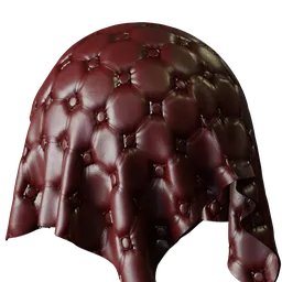 Tufted Burgundy Leather