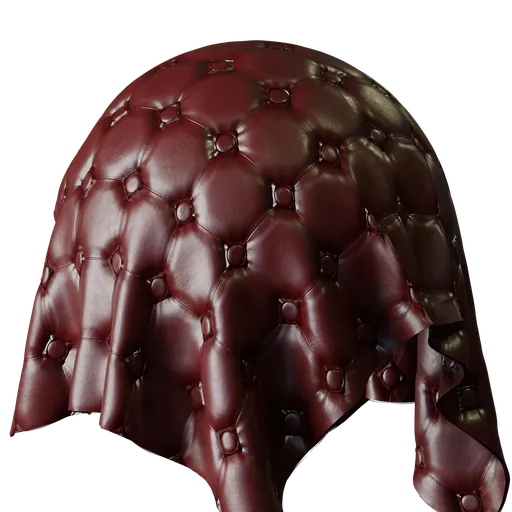 Tufted Burgundy Leather