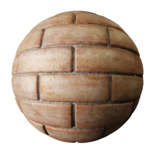 High-resolution PBR brick texture, suitable for Blender 3D and other 3D applications, featuring realistic displacement.