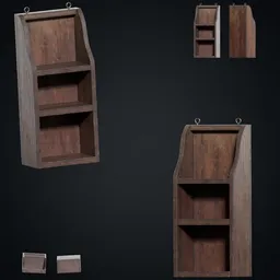 Rustic Wooden Hanging Shelf