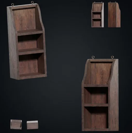 Rustic Wooden Hanging Shelf
