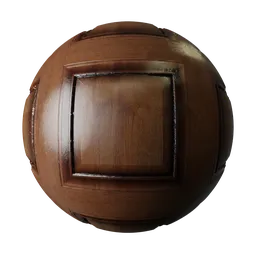 High-resolution 2K PBR Oak Panel texture for 3D modeling, featuring realistic brown wood with detailed displacement.