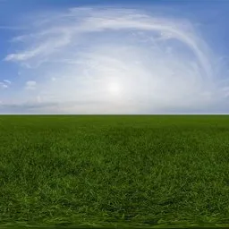 Green grass cloudy blue sky pure sky