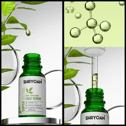 Serum drop dripping in serum bottle