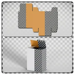 Tuck End Box UV with Fold Animation